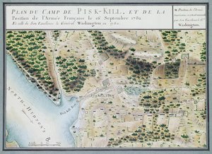 1782年のフィエールキルの地図と1782年のフランス軍の位置